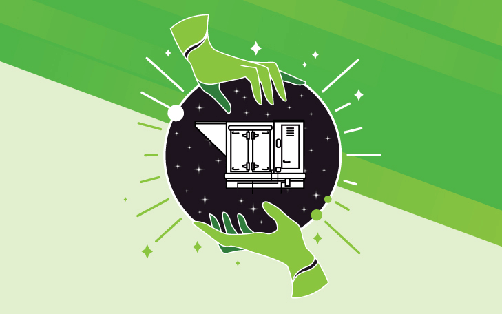 Animated HVAC system illustration