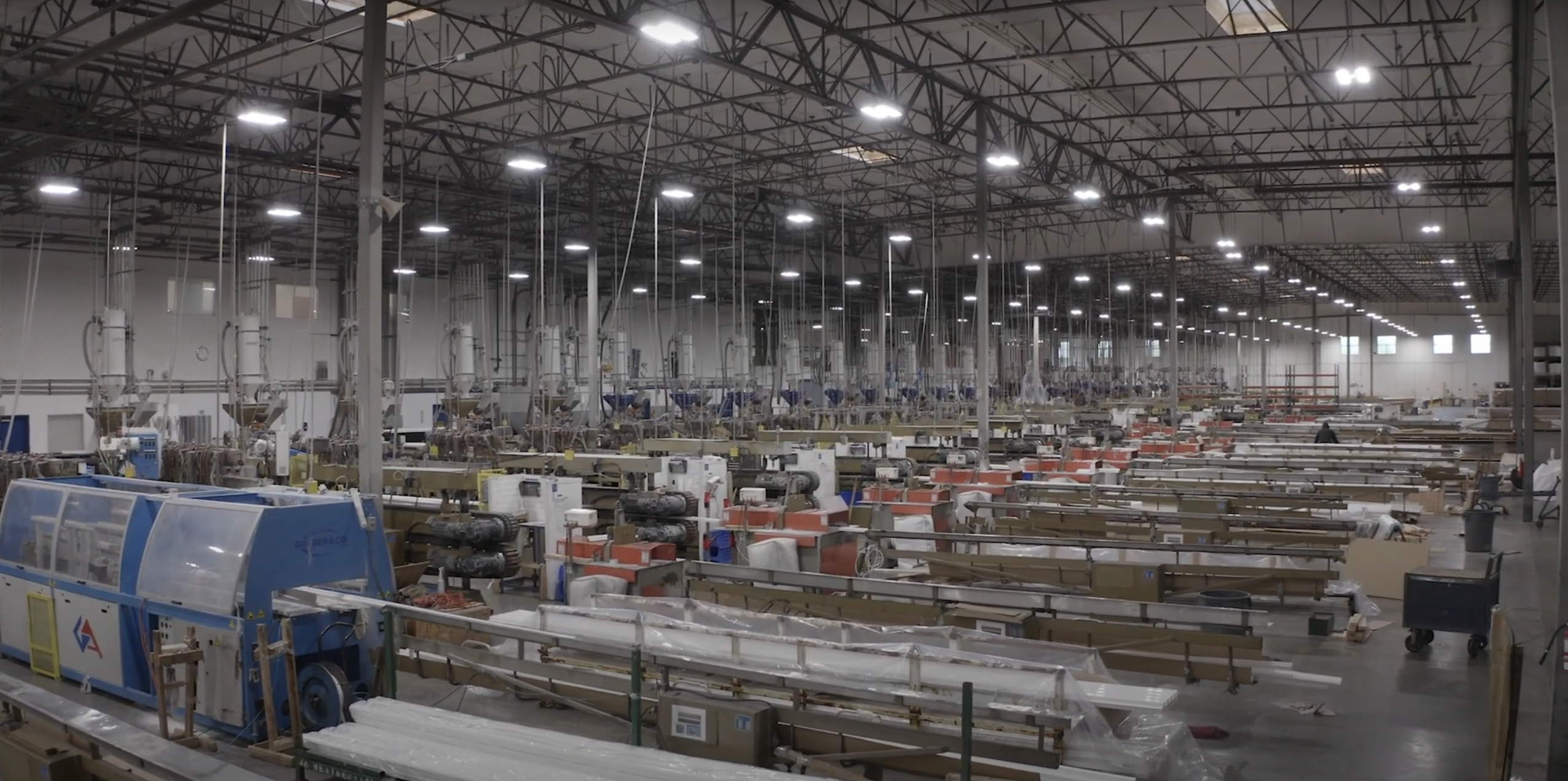 Vision Profile Extrusions bright manufacturing floor still