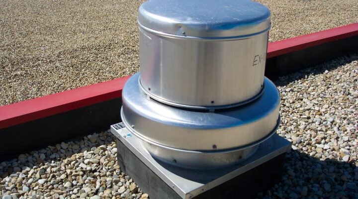 Rooftop exhaust fan.